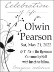 Celebration of life for Olwin Pearson 