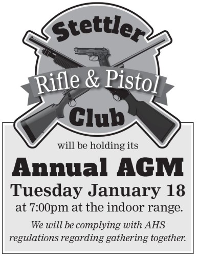 Stettler Rifle & Pistol Club  will be holding its Annual AGM