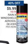 RAIN-X WINDSHIELD AEROSOL DE-ICER