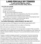 LAND FOR SALE BY TENDER