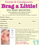 Parents & Grandparents Brag a Little! 2021 BABY REGISTER.