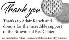 Thanks to Adair Ranch and donors