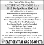 ACCEPTING TENDERS for a  2012 Dodge Ram 2500 4x4